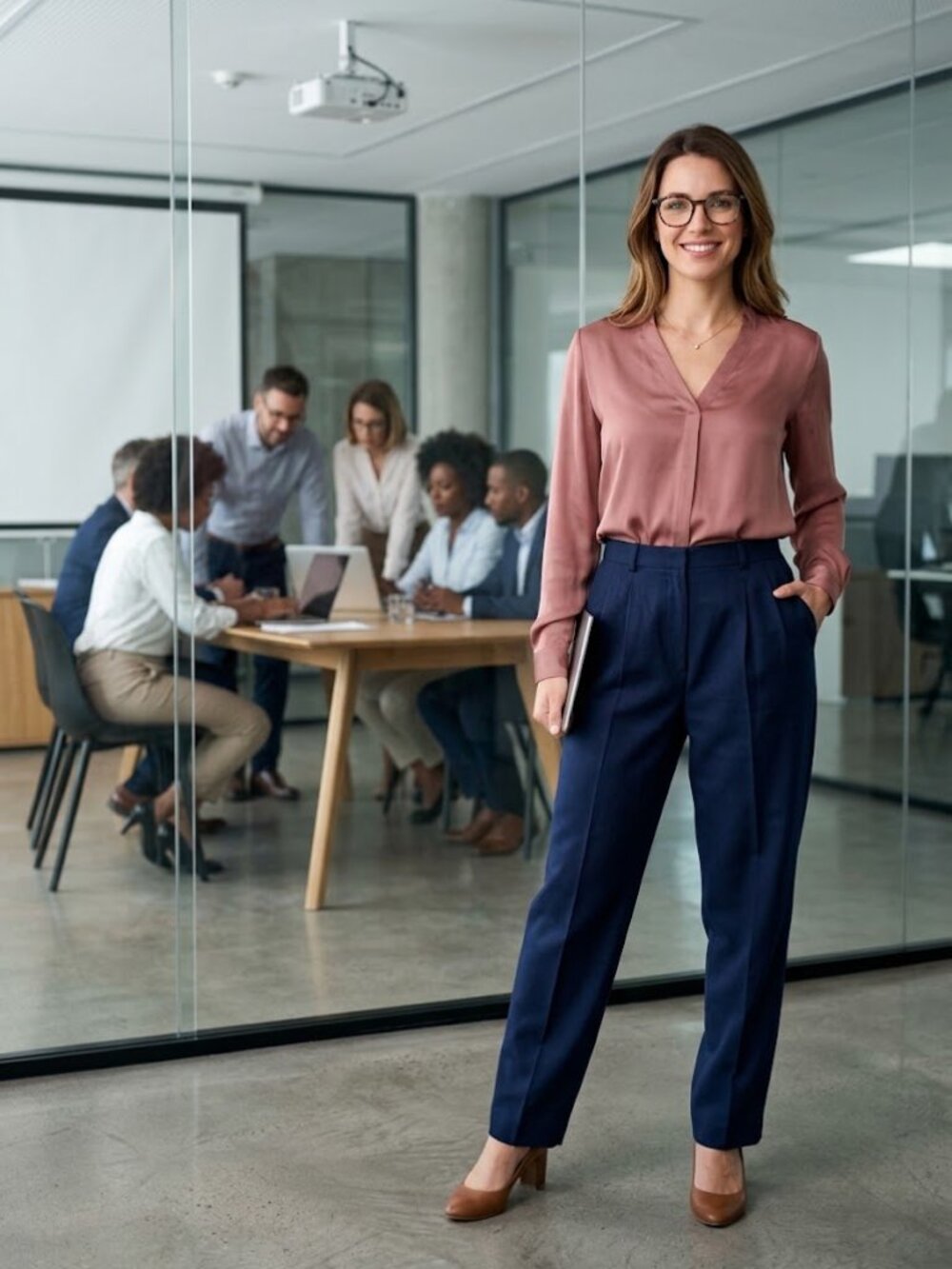 Vintage Talbots Petites 12P Navy Pleated Trousers Classic Office Workwear Pants